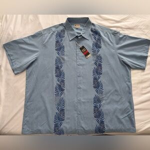 NWT Haggar Light Blue Short Sleeve Button-Down Shirt